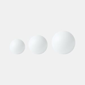 Conjunto de 3 candeeiros esféricos LED solares para exterior LOBAINA Branco