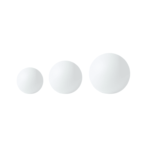 Conjunto de 3 candeeiros esféricos LED solares para exterior LOBAINA Branco