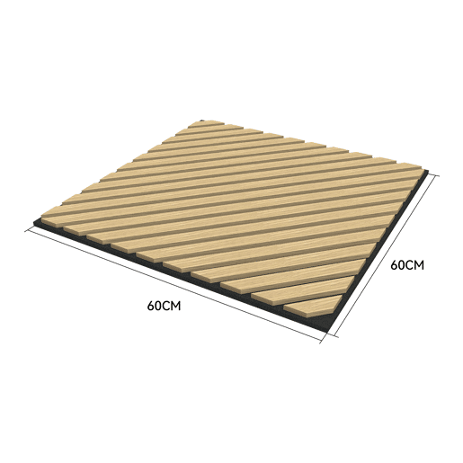Conjunto de 8 painéis acústicos 3D Vang com lâminas diagonais 2,88 m² Carvalho NEU.HOLZ