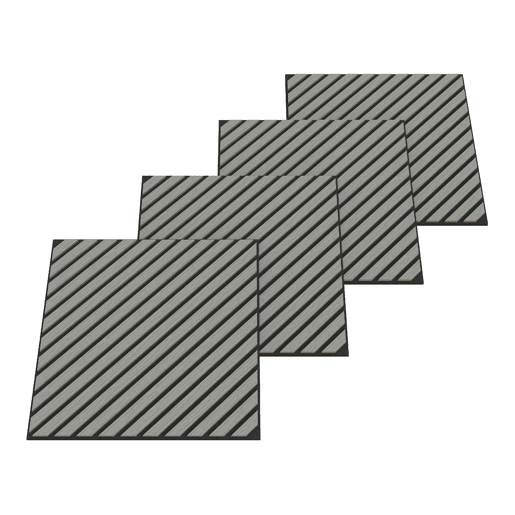 Conjunto de 8 painéis acústicos 3D Vang com lâminas diagonais 2,88 m² Carvalho cinzento claro NEU.HOLZ