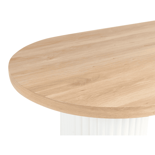 Mesa de jantar SHERIDAN Castanho claroBranco 180 cm 90 cm
