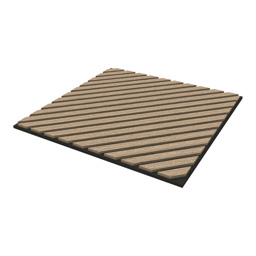 Conjunto de 8 painéis acústicos 3D Vang com lâminas diagonais 2,88 m² Nogueira claro NEU.HOLZ