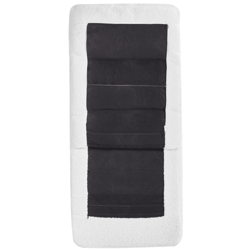 Poltrona de Baloiço ESKELIN Bouclé Branco creme