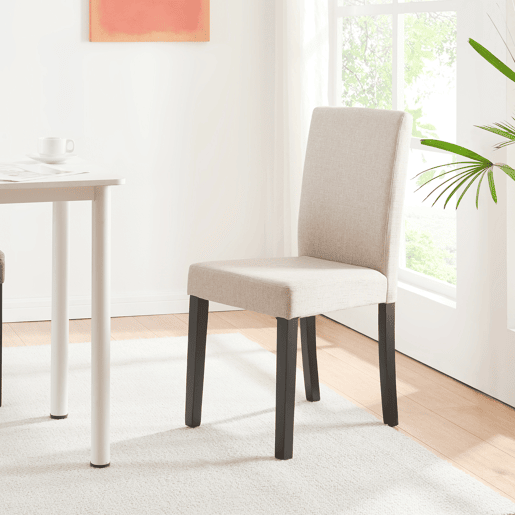 Cadeira de jantar Hamburg conjunto de 2 têxteis bege en.casa