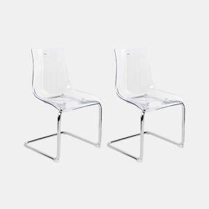 Conjunto de 2 cadeiras de jantar MARSHALL Transparente
