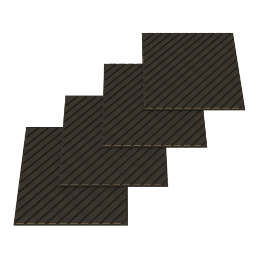 Conjunto de 16 painéis acústicos 3D Vang com lâminas diagonais 5,76 m² Carvalho cinzento NEU.HOLZ