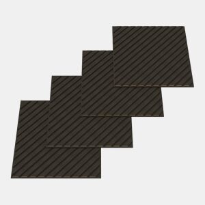 Conjunto de 16 painéis acústicos 3D Vang com lâminas diagonais 5,76 m² Carvalho cinzento NEU.HOLZ