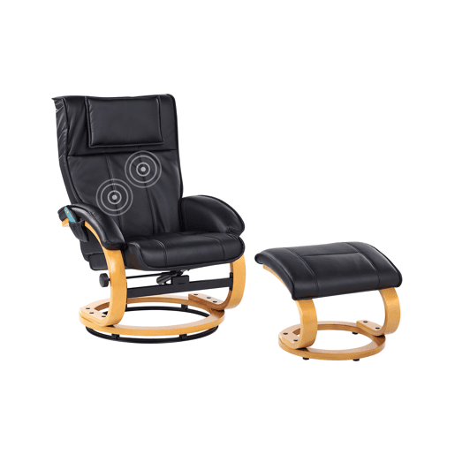 Cadeira de massagem MAJESTIC Pele sintética Preto