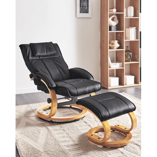 Cadeira de massagem MAJESTIC Pele sintética Preto