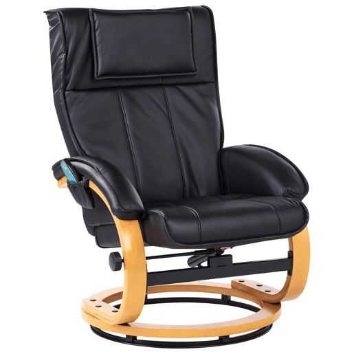 Cadeira de massagem MAJESTIC Pele sintética Preto