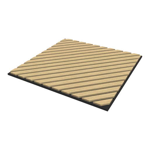 Conjunto de 12 painéis acústicos 3D Vang com lâminas diagonais 4,32 m² Carvalho NEU.HOLZ
