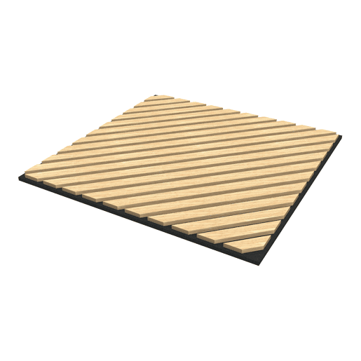 Conjunto de 8 painéis acústicos 3D Vang com lâminas diagonais 2,88 m² Carvalho claro NEU.HOLZ