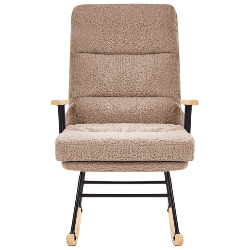 Poltrona de Baloiço ESKELIN Bouclé Creme