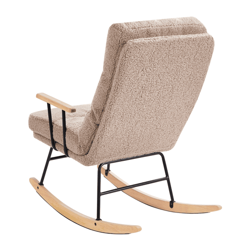 Poltrona de Baloiço ESKELIN Bouclé Creme