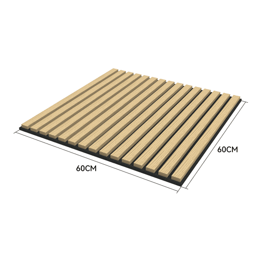 Conjunto de 16 painéis acústicos 3D Vang com lâminas lineares 5,76 m² Carvalho NEU.HOLZ
