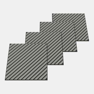 Conjunto de 16 painéis acústicos 3D Vang com lâminas diagonais 5,76 m² Carvalho cinzento claro NEU.HOLZ