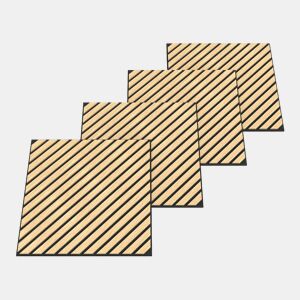 Conjunto de 12 painéis acústicos 3D Vang com lâminas diagonais 4,32 m² Carvalho claro NEU.HOLZ