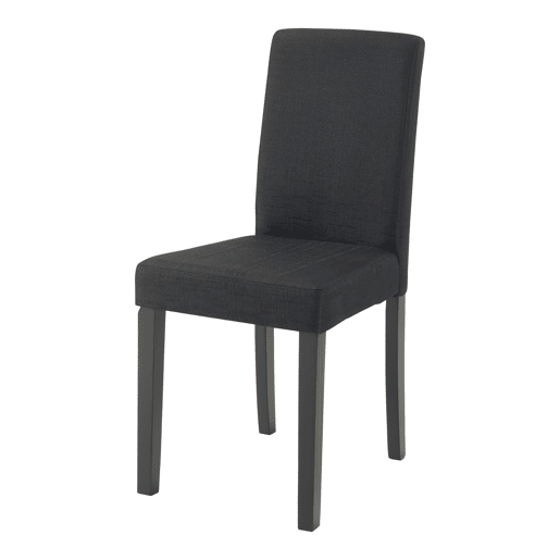 Cadeira de jantar Hamburg conjunto de 4 têxteis preto en.casa