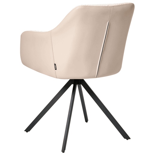Conjunto de 2 cadeiras de jantar LITHIA Bouclé Creme claro