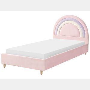 Cama infantil Arco-íris Veludo LANDEILLAU 90 x 200 cm Rosa