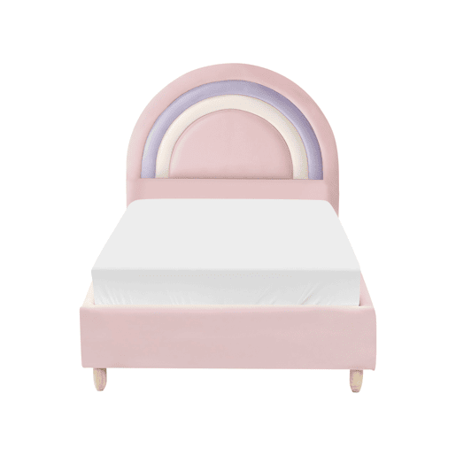 Cama infantil Arco-íris Veludo LANDEILLAU 90 x 200 cm Rosa