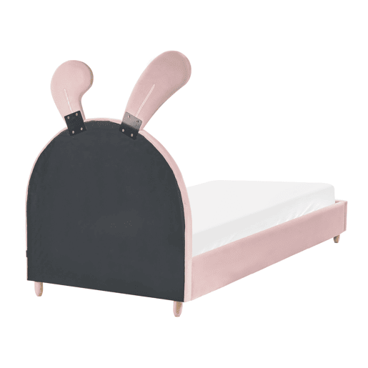 Cama infantil Coelho Veludo LALLIAS 90 x 200 cm Rosa