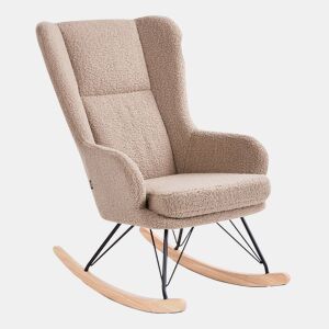 Poltrona de Baloiço LUOMA Bouclé Creme