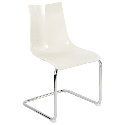 Conjunto de 2 cadeiras de jantar MARSHALL Branco creme