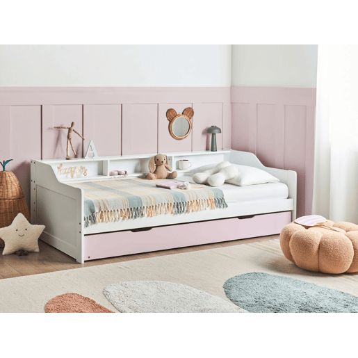 Cama gavetão Pinho EDERN 90 x 200 cm Rosa