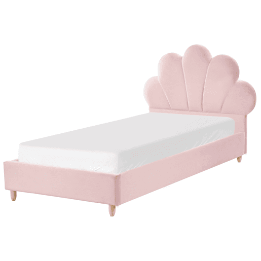 Cama infantil Concha Veludo NEULISE 90 x 200 cm Rosa