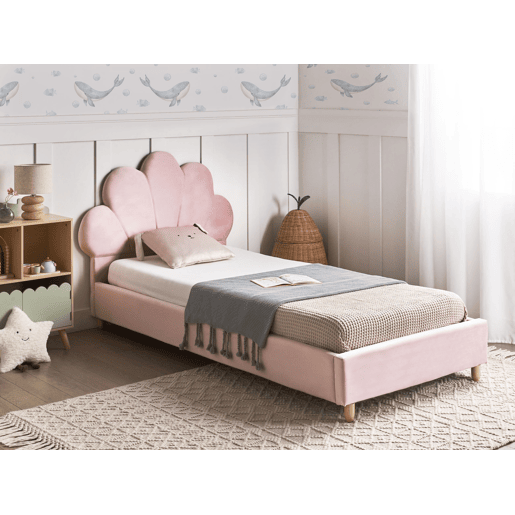Cama infantil Concha Veludo NEULISE 90 x 200 cm Rosa