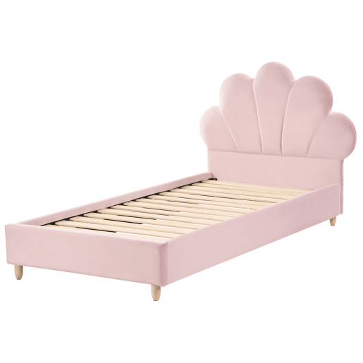 Cama infantil Concha Veludo NEULISE 90 x 200 cm Rosa