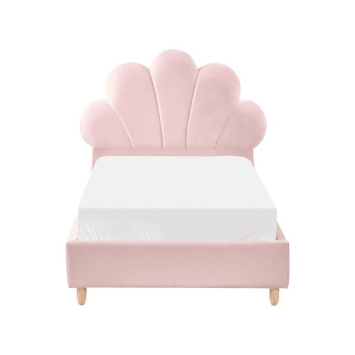 Cama infantil Concha Veludo NEULISE 90 x 200 cm Rosa