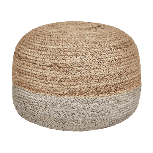 Pufe DUKI Juta Taupe 50 cm 50 cm 40 cm