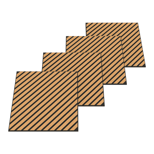 Conjunto de 16 painéis acústicos 3D Vang com lâminas diagonais 5,76 m² Carvalho escuro NEU.HOLZ