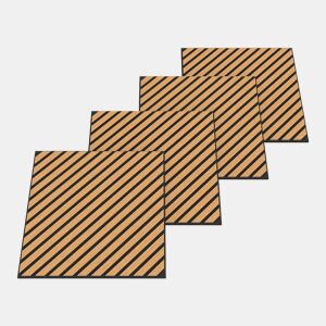 Conjunto de 16 painéis acústicos 3D Vang com lâminas diagonais 5,76 m² Carvalho escuro NEU.HOLZ