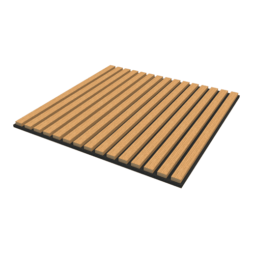 Conjunto de 12 painéis acústicos 3D Vang com lâminas lineares 4,32 m² Carvalho escuro NEU.HOLZ