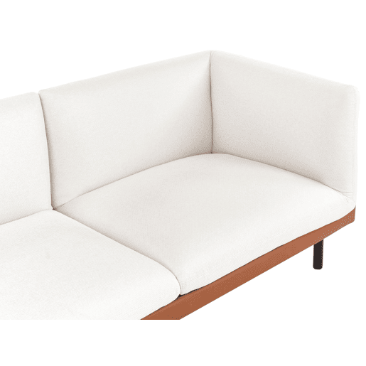 Sofá VORGOD Tecido Branco creme 2 lugares Sofá VORGOD Tecido Branco creme 2 lugares