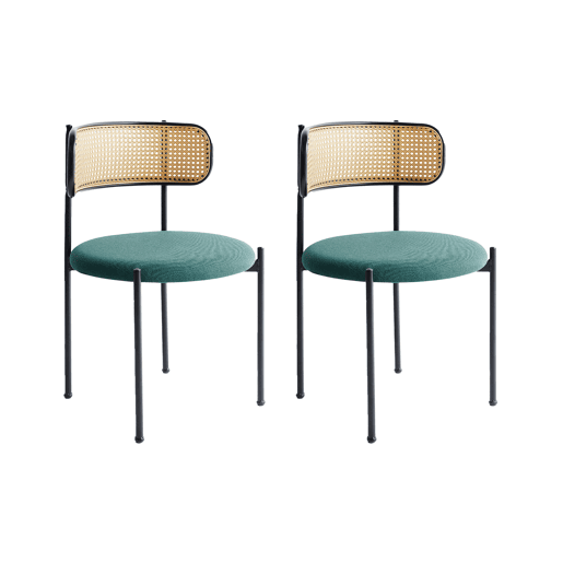 Conjunto de 2 cadeiras de jantar ANDOVER Metal Verde