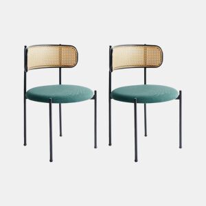 Conjunto de 2 cadeiras de jantar ANDOVER Metal Verde