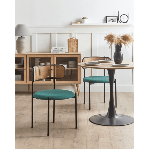 Conjunto de 2 cadeiras de jantar ANDOVER Metal Verde