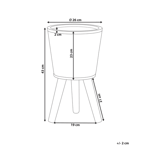 Vaso alto para plantas ALIARTOS 26 cm Branco creme