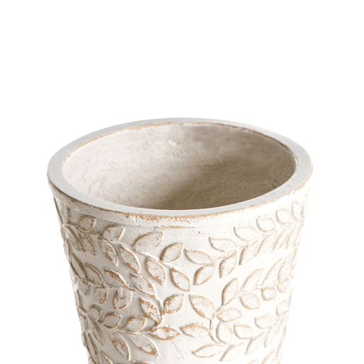 Vaso alto para plantas ALIARTOS 26 cm Branco creme