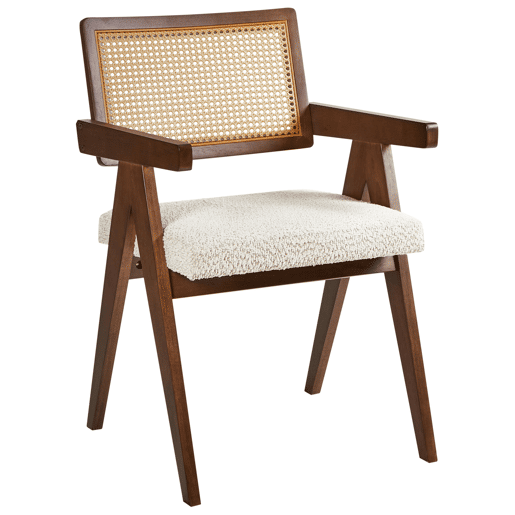 Conjunto de 2 cadeiras de jantar AVA Madeira Castanho escuro