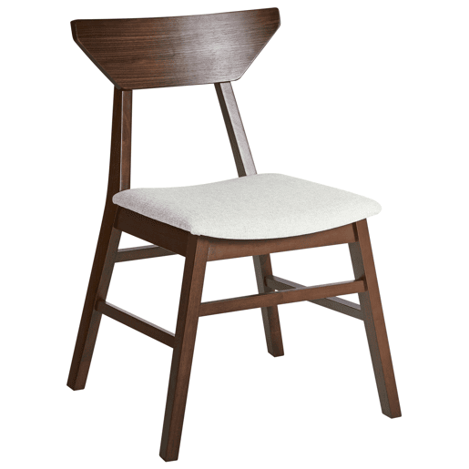 Conjunto de 2 cadeiras de jantar HOPKINS Madeira Castanho escuro