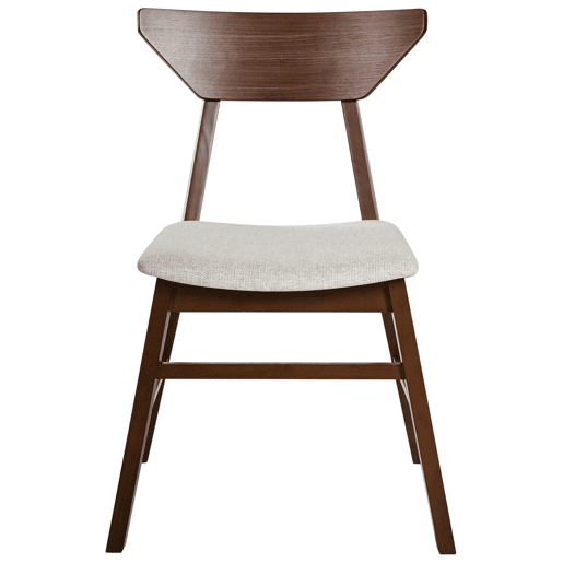 Conjunto de 2 cadeiras de jantar HOPKINS Madeira Castanho escuro