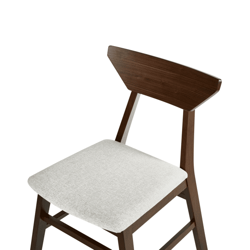 Conjunto de 2 cadeiras de jantar HOPKINS Madeira Castanho escuro