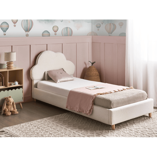 Cama infantil Nuvem Bouclé BELLEVUE 90 x 200 cm Branco creme
