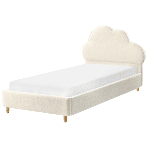 Cama infantil Nuvem Bouclé BELLEVUE 90 x 200 cm Branco creme