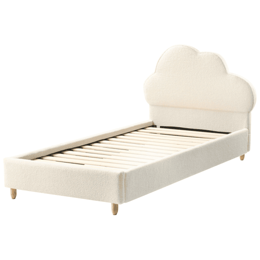 Cama infantil Nuvem Bouclé BELLEVUE 90 x 200 cm Branco creme